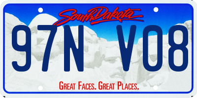 SD license plate 97NV08