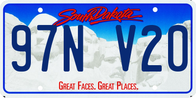 SD license plate 97NV20