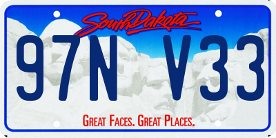 SD license plate 97NV33