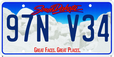 SD license plate 97NV34