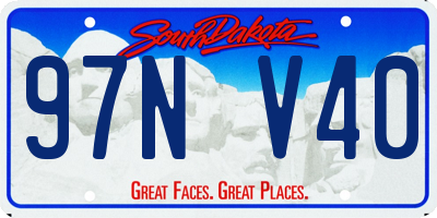 SD license plate 97NV40