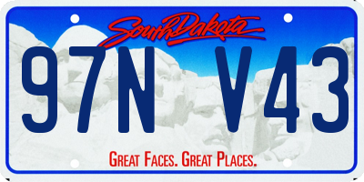 SD license plate 97NV43