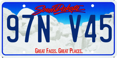 SD license plate 97NV45