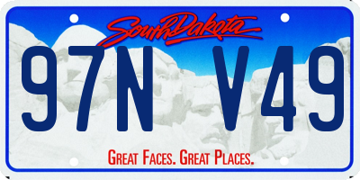 SD license plate 97NV49