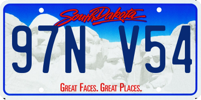 SD license plate 97NV54