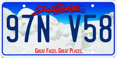SD license plate 97NV58