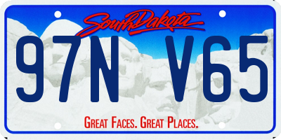 SD license plate 97NV65