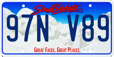 SD license plate 97NV89