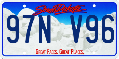 SD license plate 97NV96