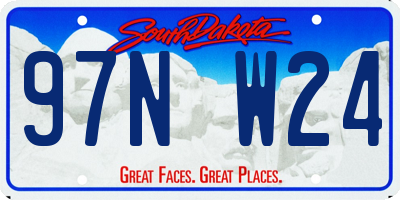 SD license plate 97NW24