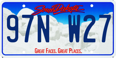 SD license plate 97NW27