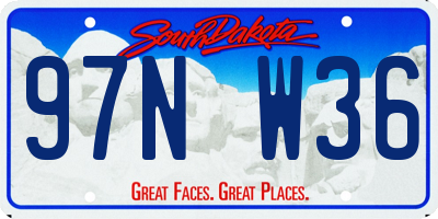 SD license plate 97NW36