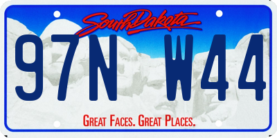 SD license plate 97NW44