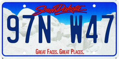 SD license plate 97NW47