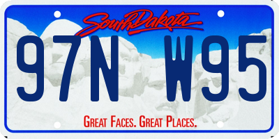 SD license plate 97NW95