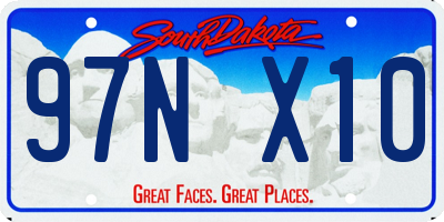 SD license plate 97NX10