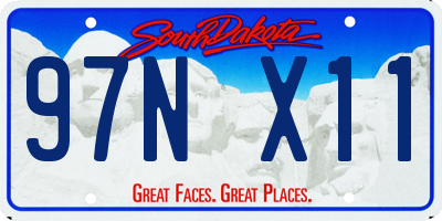 SD license plate 97NX11