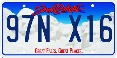 SD license plate 97NX16