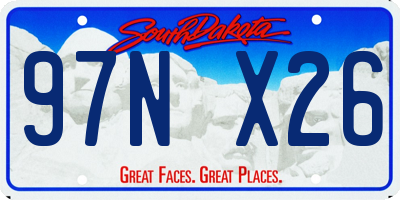 SD license plate 97NX26