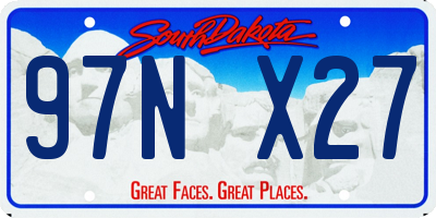 SD license plate 97NX27