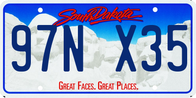 SD license plate 97NX35