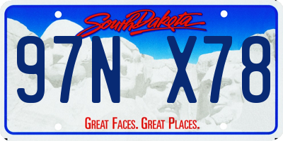 SD license plate 97NX78