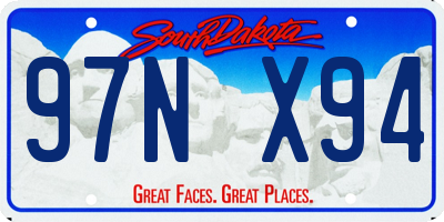SD license plate 97NX94