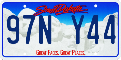 SD license plate 97NY44