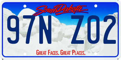 SD license plate 97NZ02