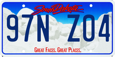 SD license plate 97NZ04