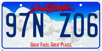 SD license plate 97NZ06