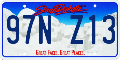 SD license plate 97NZ13