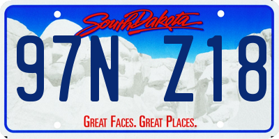 SD license plate 97NZ18