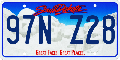 SD license plate 97NZ28