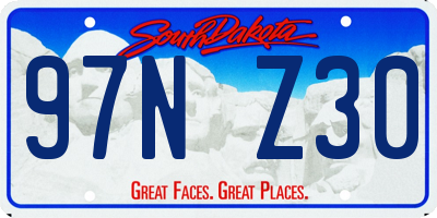 SD license plate 97NZ30