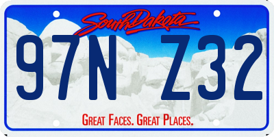 SD license plate 97NZ32