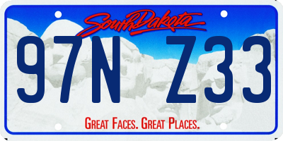 SD license plate 97NZ33