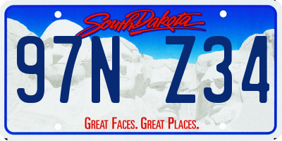 SD license plate 97NZ34