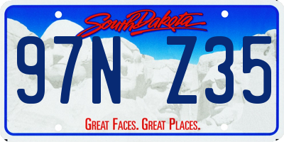 SD license plate 97NZ35