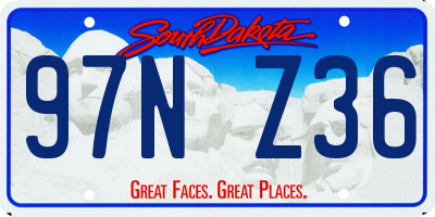 SD license plate 97NZ36