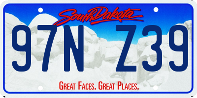 SD license plate 97NZ39