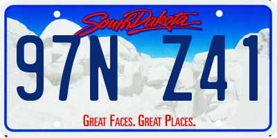 SD license plate 97NZ41