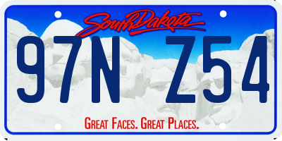 SD license plate 97NZ54