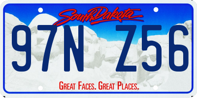 SD license plate 97NZ56