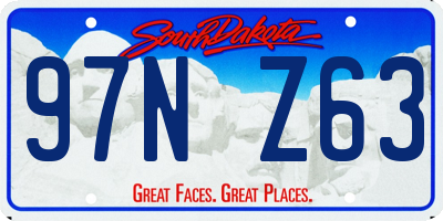 SD license plate 97NZ63