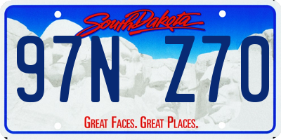 SD license plate 97NZ70
