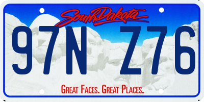 SD license plate 97NZ76