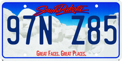 SD license plate 97NZ85