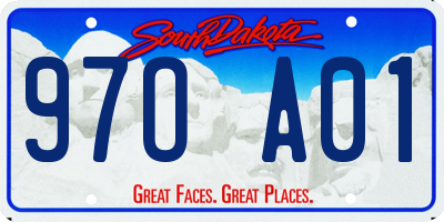 SD license plate 97OA01