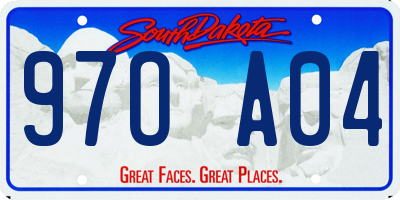 SD license plate 97OA04